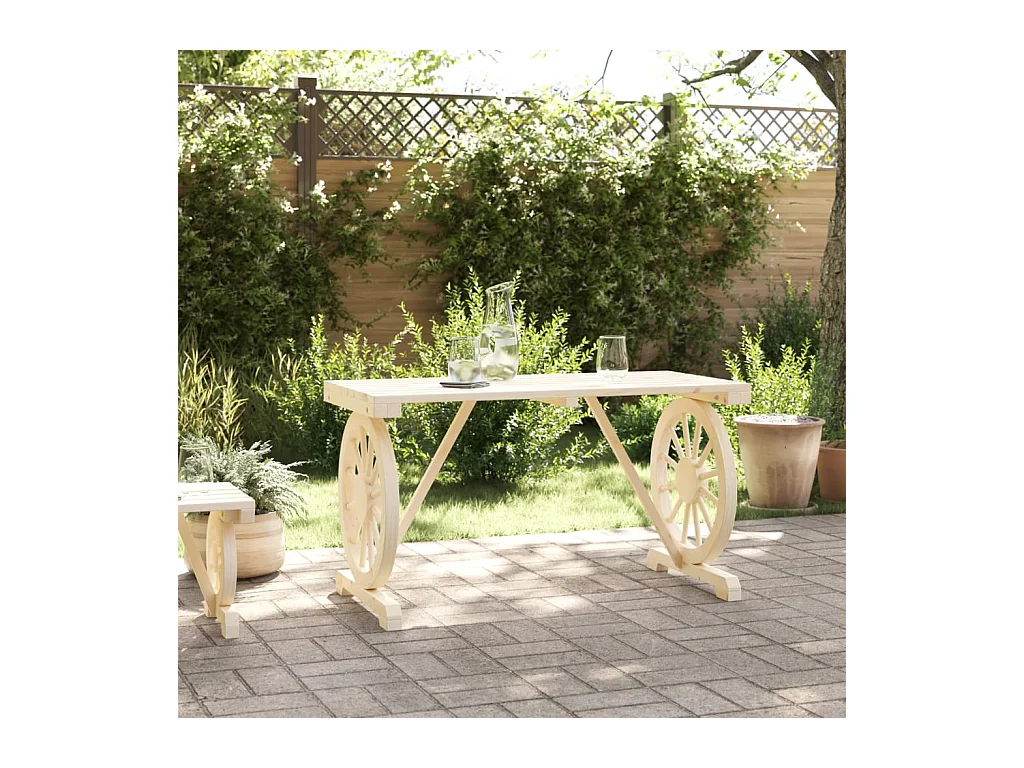 Table de jardin 115x55x65 bois de sapin massif