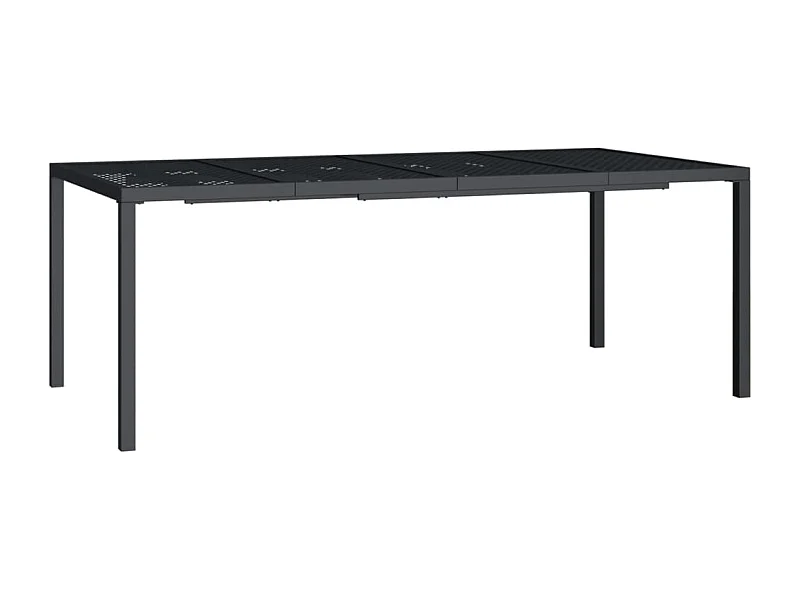 Table de jardin anthracite 200x100x72 acier