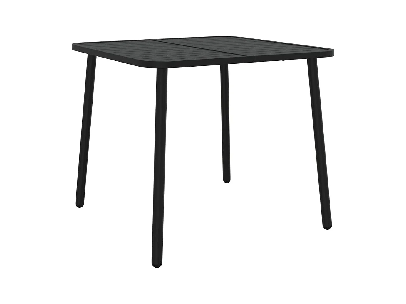 Table de jardin anthracite 80x80x71 acier