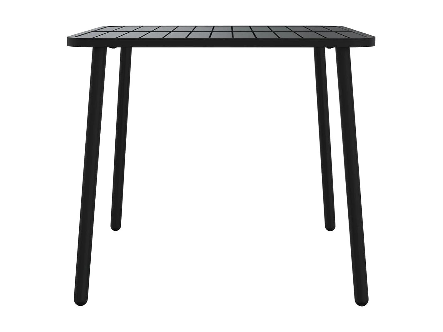 Table de jardin anthracite 80x80x71 acier