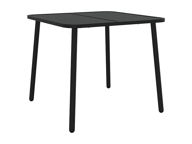 Table de jardin anthracite 80x80x71 acier