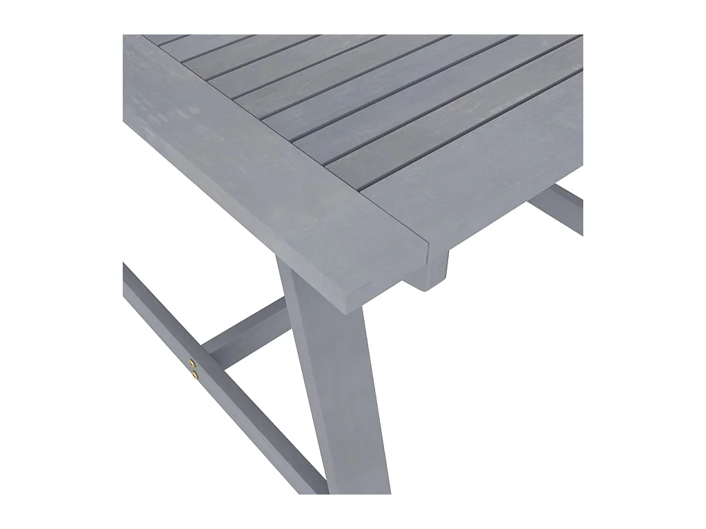 Table à dîner de jardin Gris 88x88x74 Bois d'acacia massif