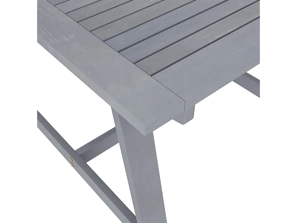 Table à dîner de jardin Gris 88x88x74 Bois d'acacia massif