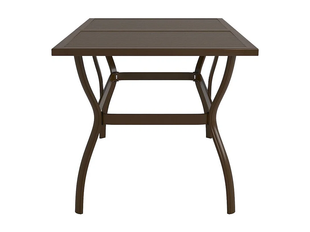 Table de jardin Marron 140x80x72 Acier