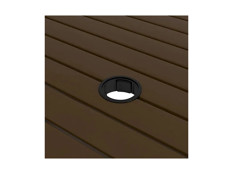 Table de jardin Marron 81,5x81,5x72 Acier