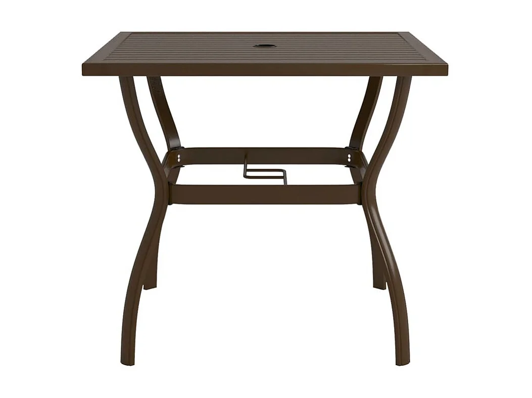 Table de jardin Marron 81,5x81,5x72 Acier