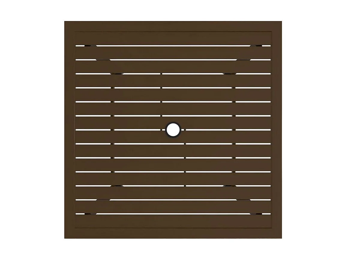 Table de jardin Marron 81,5x81,5x72 Acier