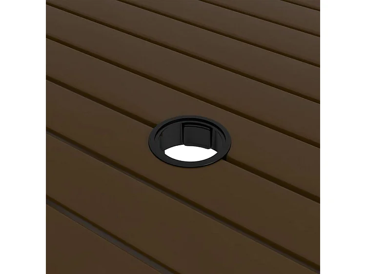 Table de jardin Marron 81,5x81,5x72 Acier