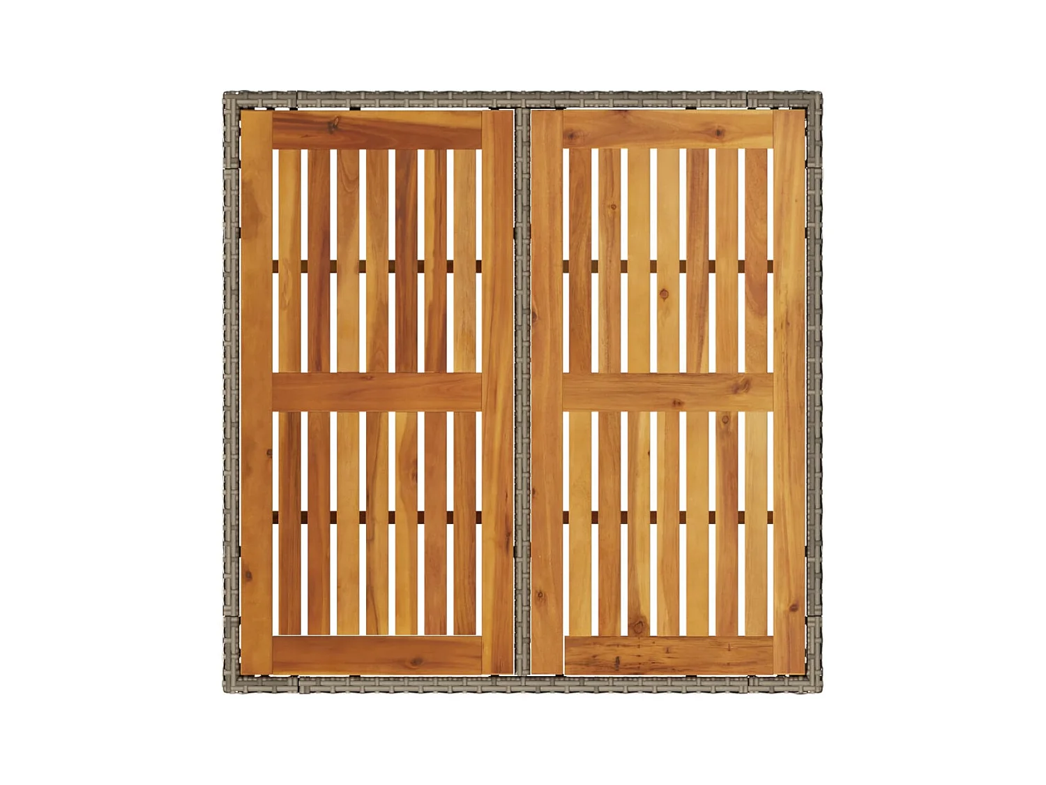 Table de jardin et dessus en bois d'acacia gris résine tressée