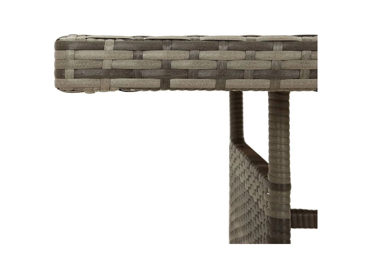 Table de jardin Gris 160x70x72 Résine tressée et acacia