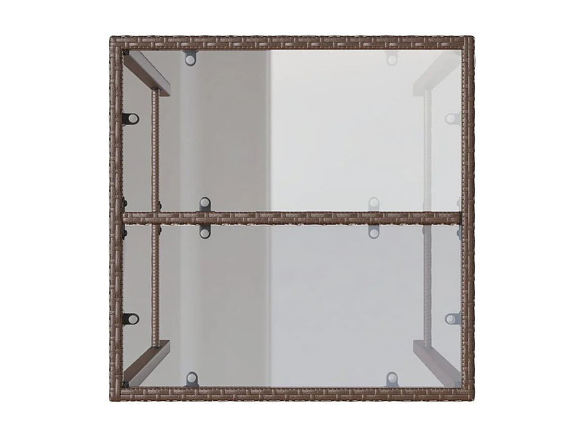 Table de bar d’extérieur marron 70x70x110 résine tressée