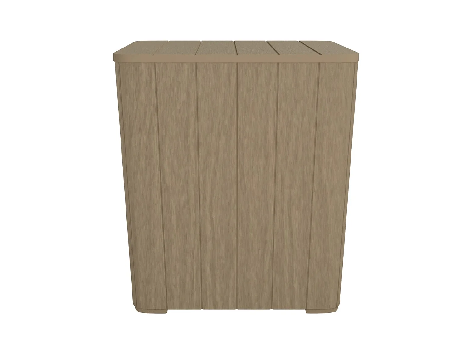 Table de jardin avec couvercle amovible marron polypropylène