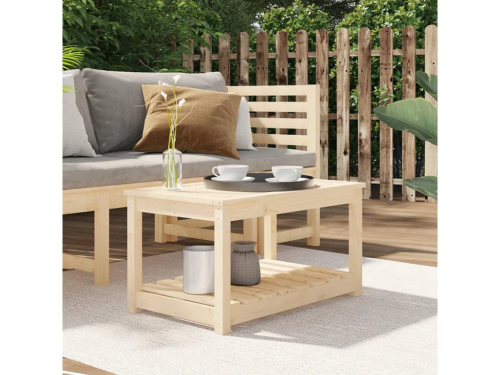 Table de jardin 82,5x50,5x45 bois massif de pin