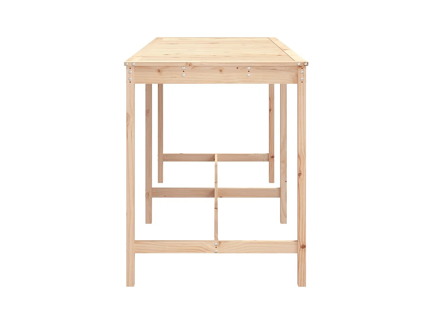 Table de jardin 203,5x90x110 bois massif de pin