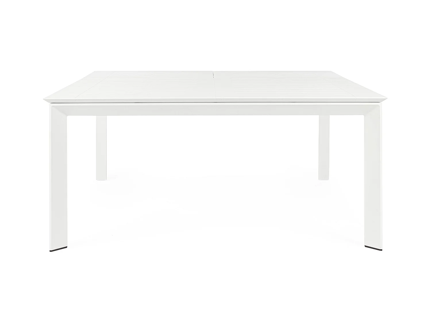 Table extensible de jardin carrée aluminium blanc Koni 110-160cm