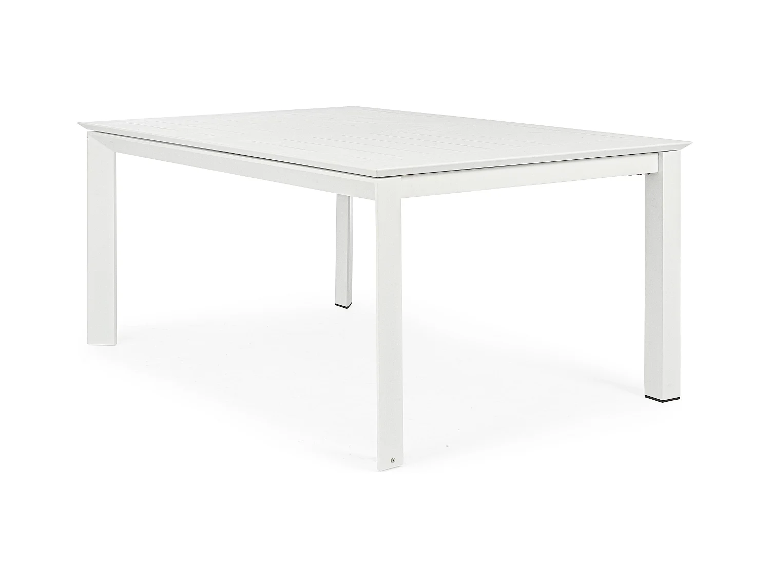 Table extensible de jardin carrée aluminium blanc Koni 110-160cm