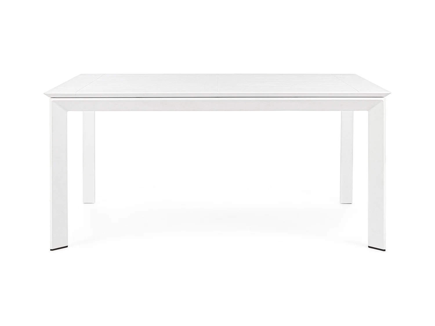 Table extensible de jardin carrée aluminium blanc Koni 110-160cm