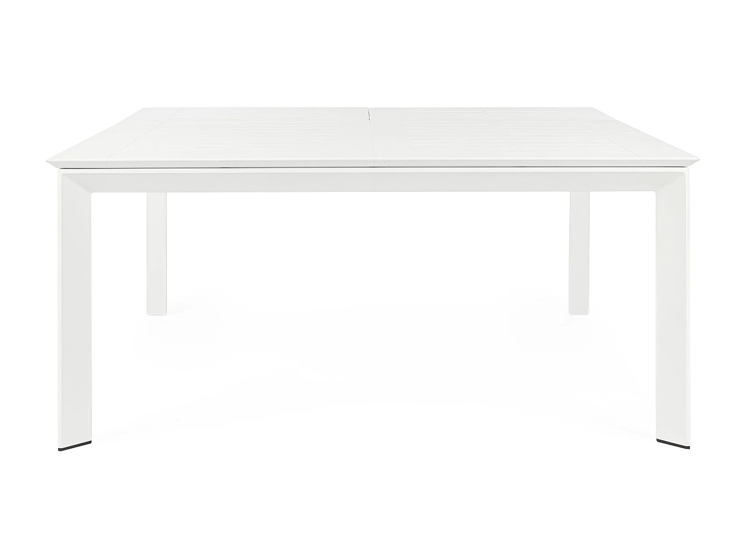 Table extensible de jardin carrée aluminium blanc Koni 110-160cm