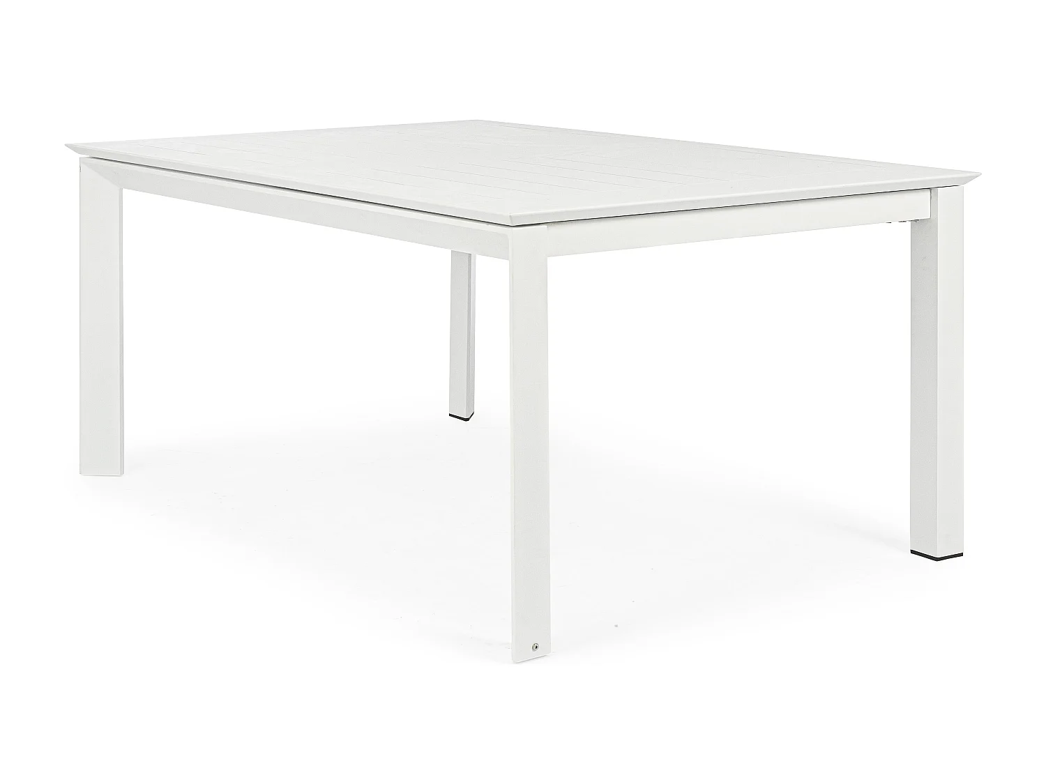 Table extensible de jardin carrée aluminium blanc Koni 110-160cm