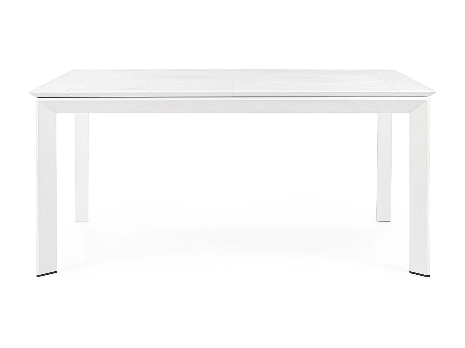 Table extensible de jardin carrée aluminium blanc Koni 110-160cm