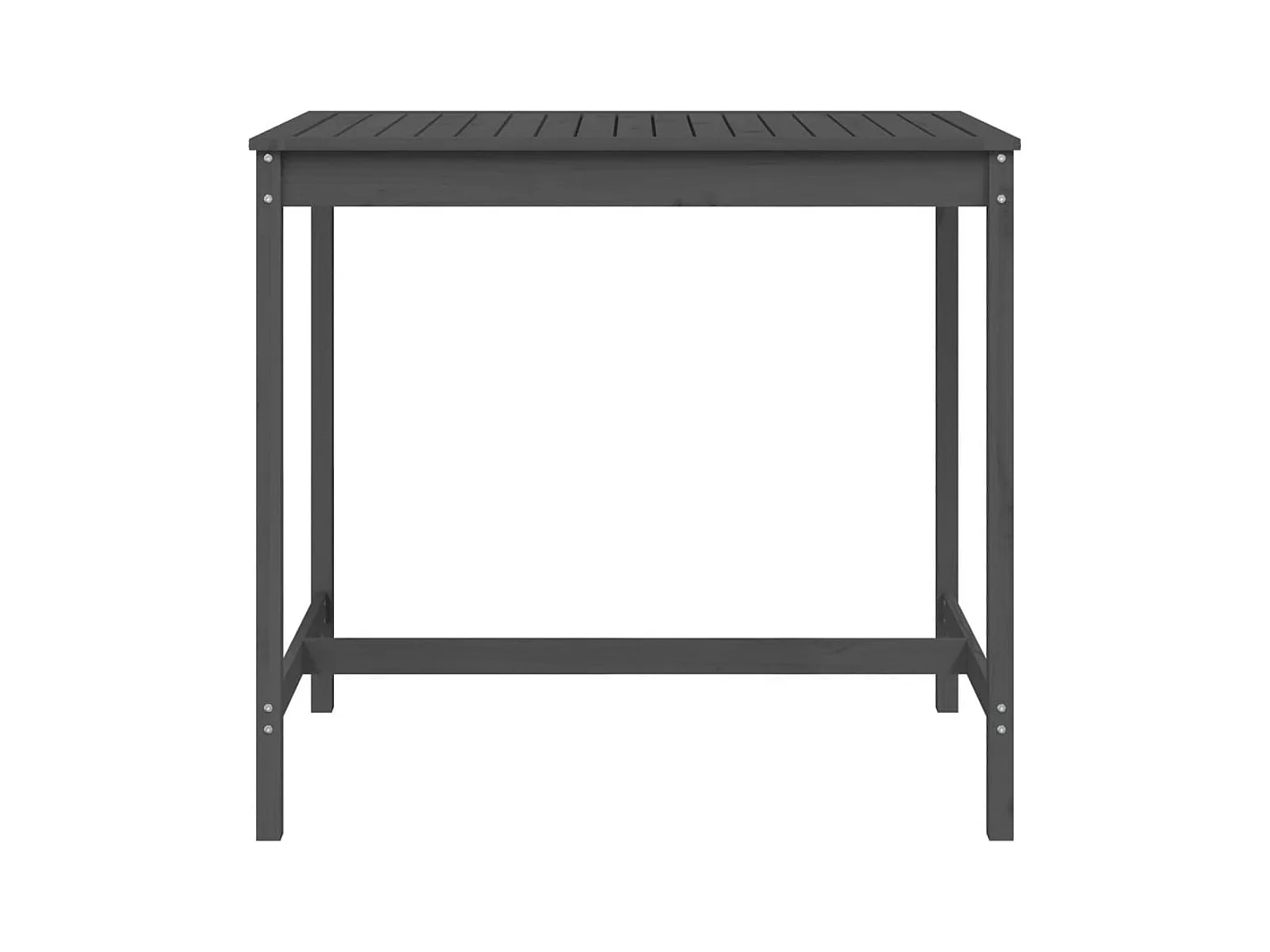 Table de jardin gris 121x82,5x110 bois massif de pin