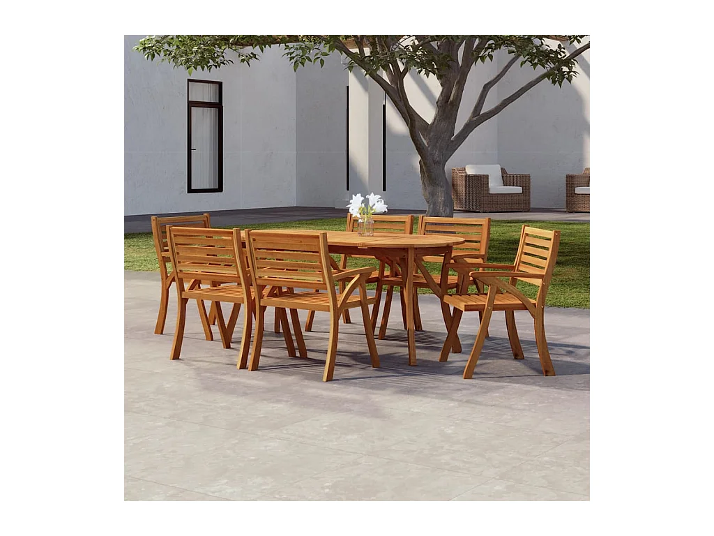 Table de jardin 200x90x75 Bois d'acacia solide