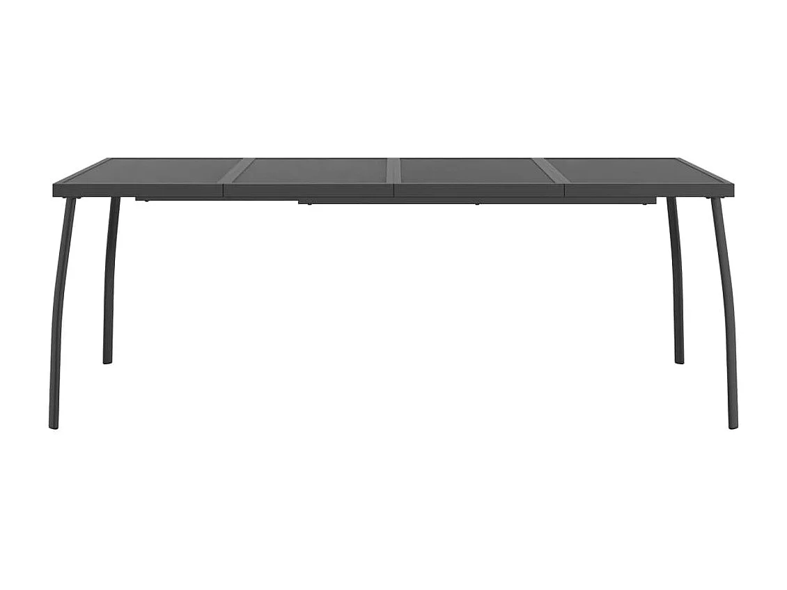 Table de jardin anthracite 200x100x72 Treillis d'acier