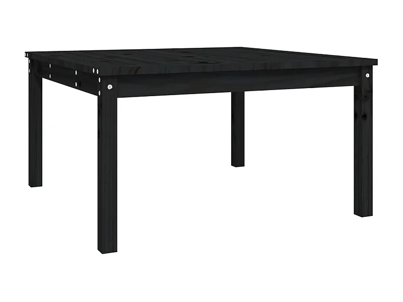 Table de jardin noir 82,5x82,5x45 bois massif de pin