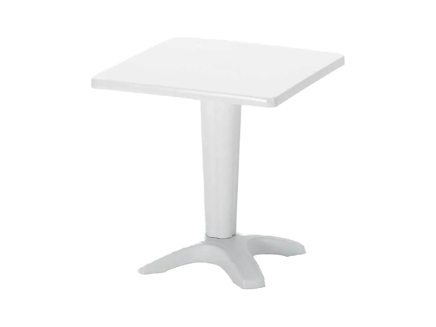 Petite table de jardin carré ZAKOR – Fonctionnelle et pensée pour durer-Blanc