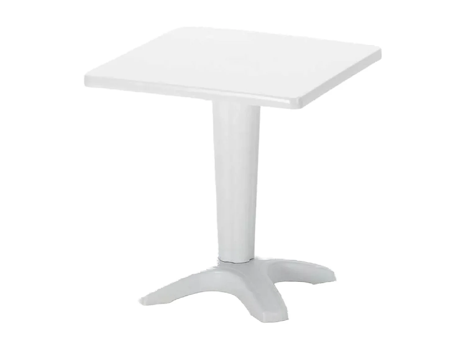 Petite table de jardin carré ZAKOR – Fonctionnelle et pensée pour durer-Blanc
