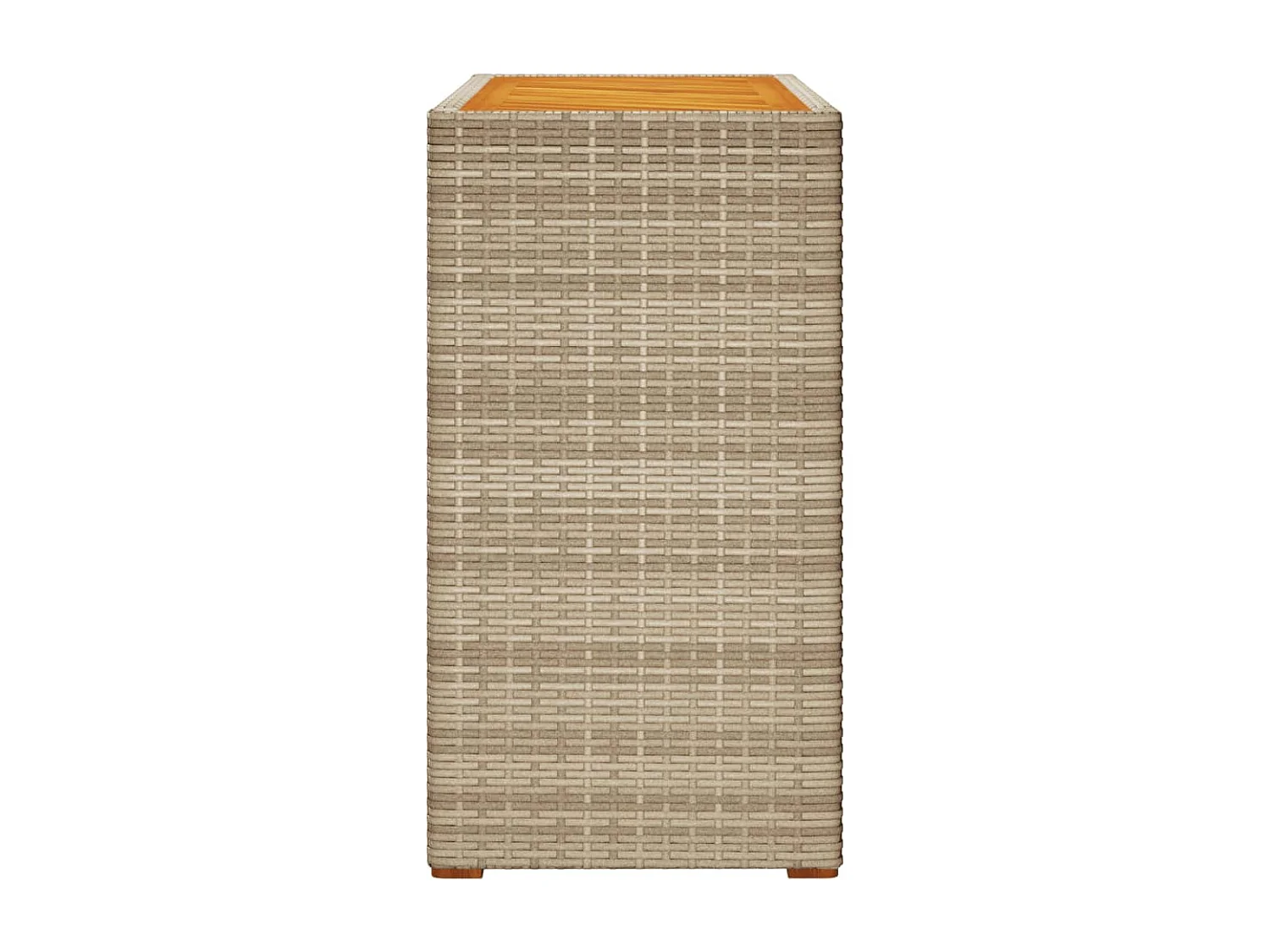 Table d'appoint de jardin dessus en bois beige 100x40x75