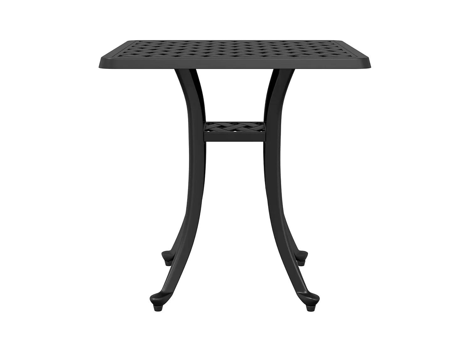 Table de jardin noir 53x53x53 aluminium coulé