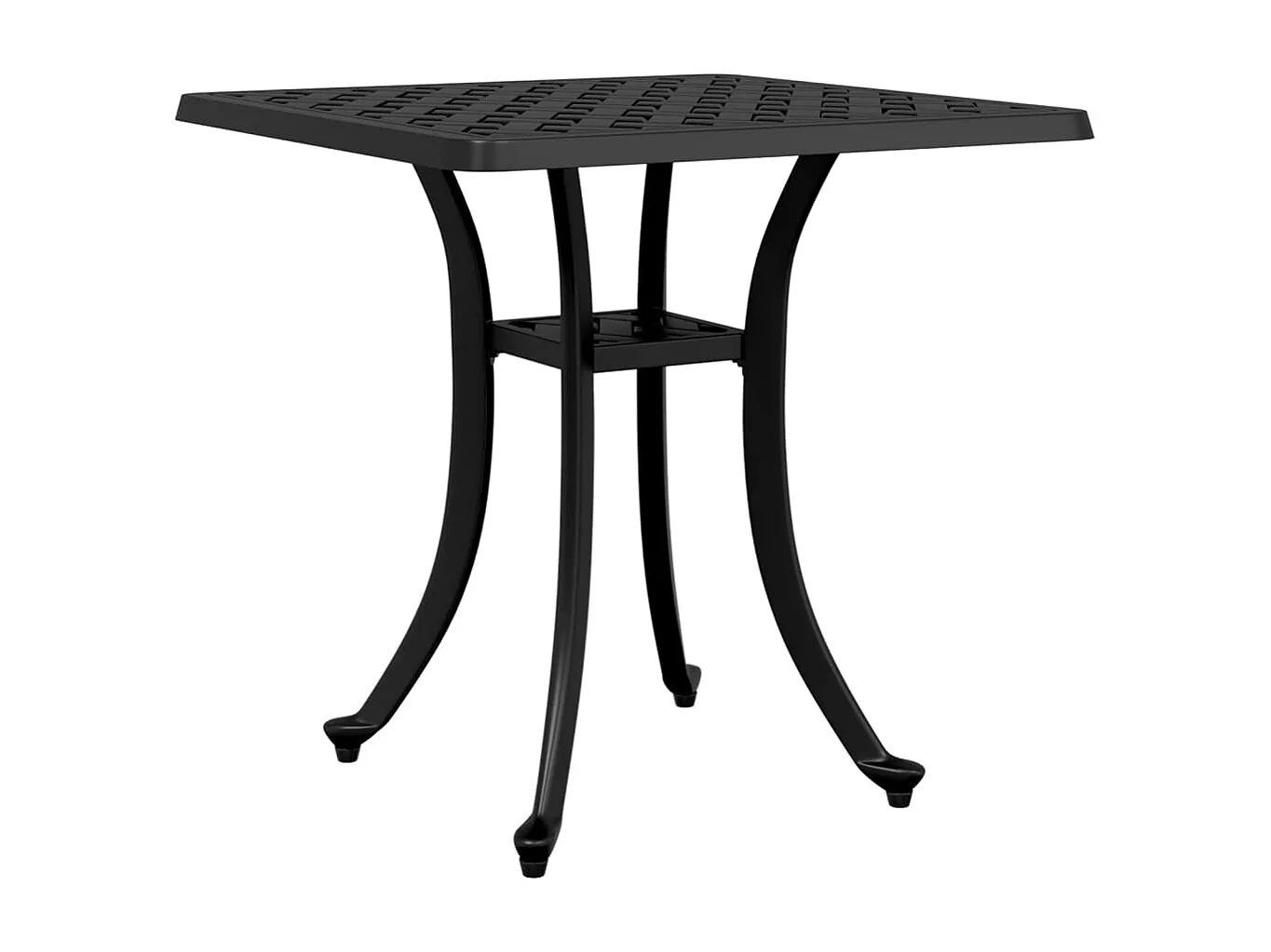 Table de jardin noir 53x53x53 aluminium coulé