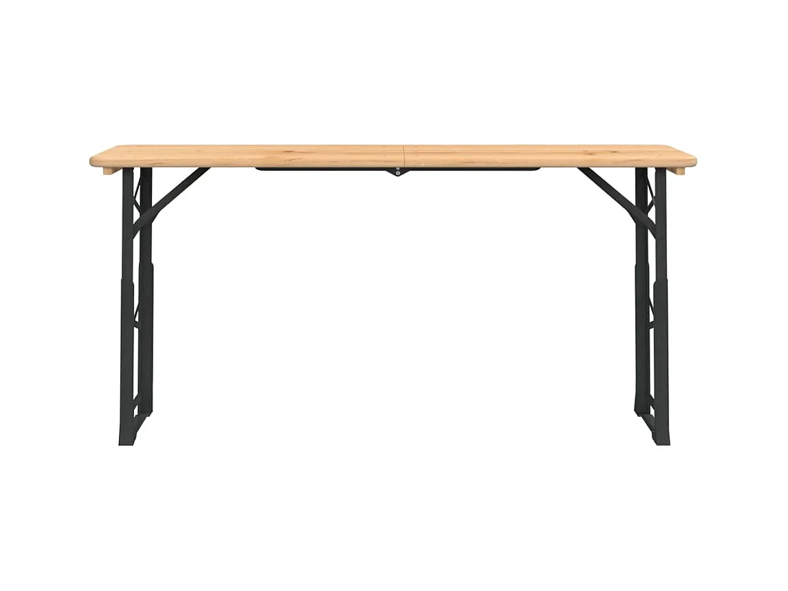 Table à bière pliable 170x50x75-105 bois massif de sapin