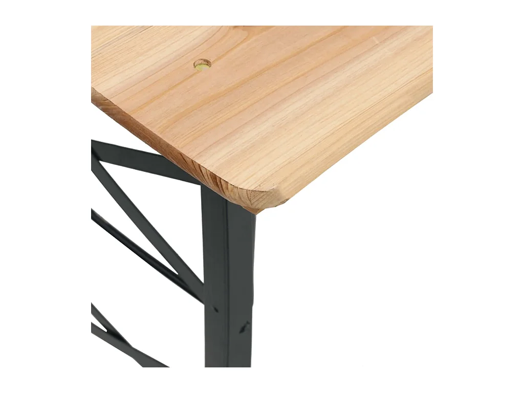 Table à bière pliable 170x50x75-105 bois massif de sapin