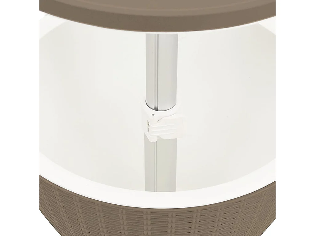 Table à glacière 3 en 1 marron clair polypropylène