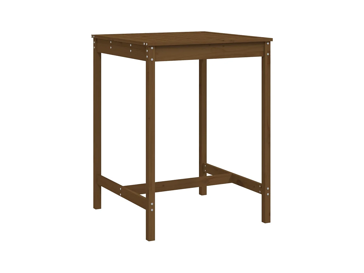 Table de jardin marron miel 82,5x82,5x110 bois massif de pin