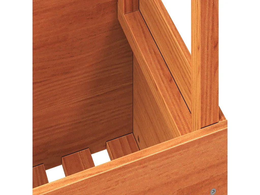 Table de jardin marron 100x50x75 bois massif de pin