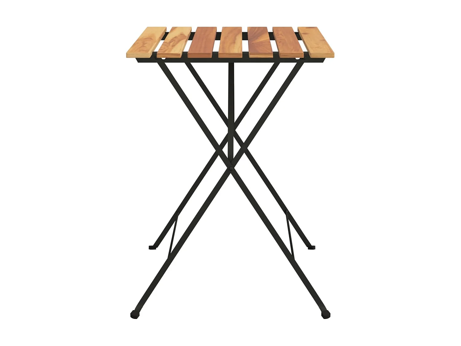 Table de bistro pliante 55x54x71 Bois de teck solide et acier
