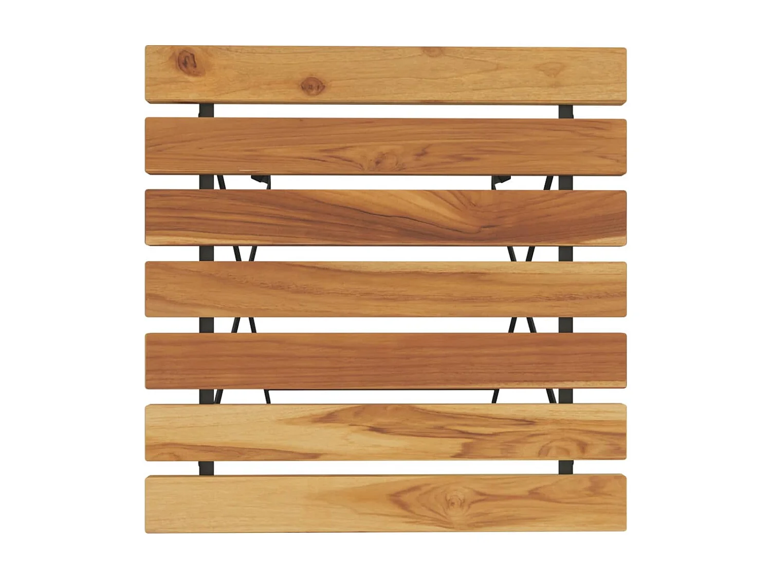 Table de bistro pliante 55x54x71 Bois de teck solide et acier