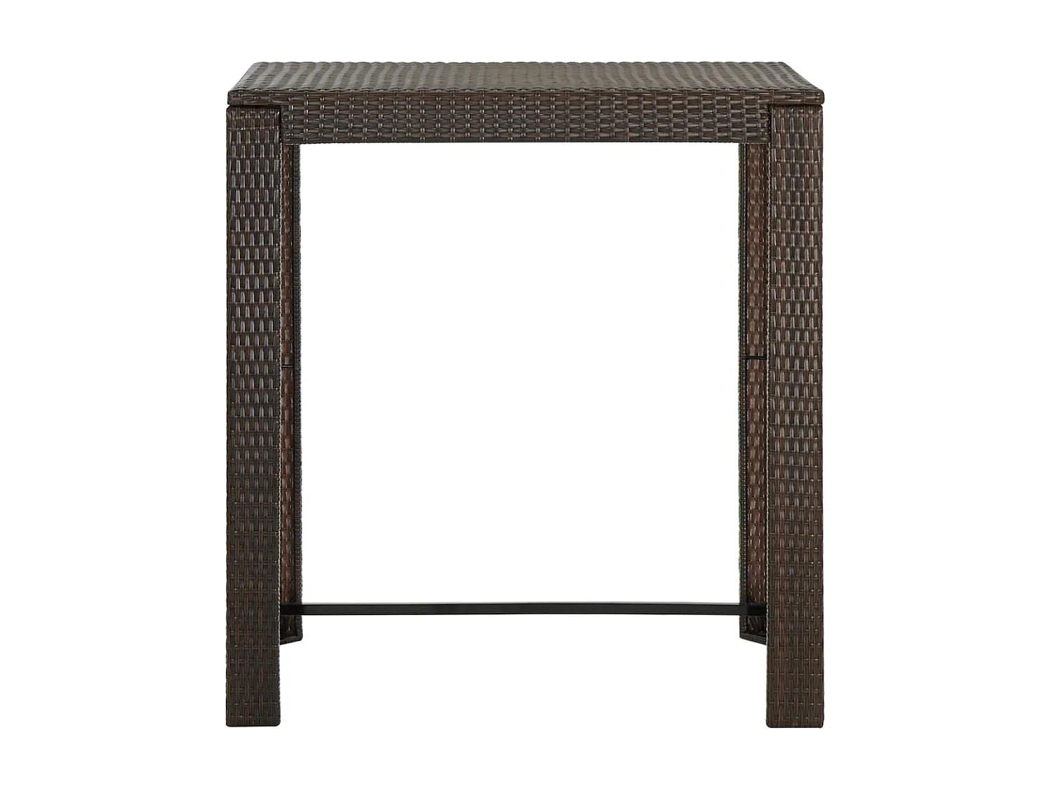 Table de bar de jardin Marron 100x60,5x110,5 Résine tressée