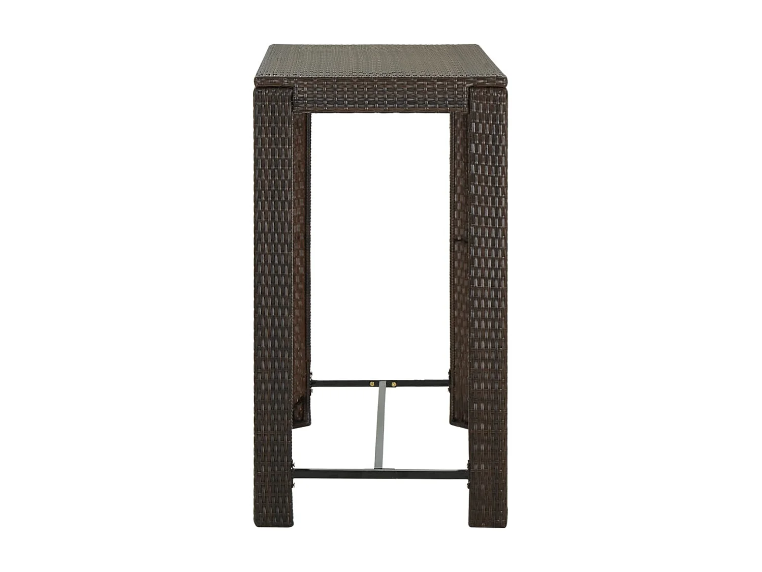 Table de bar de jardin Marron 100x60,5x110,5 Résine tressée