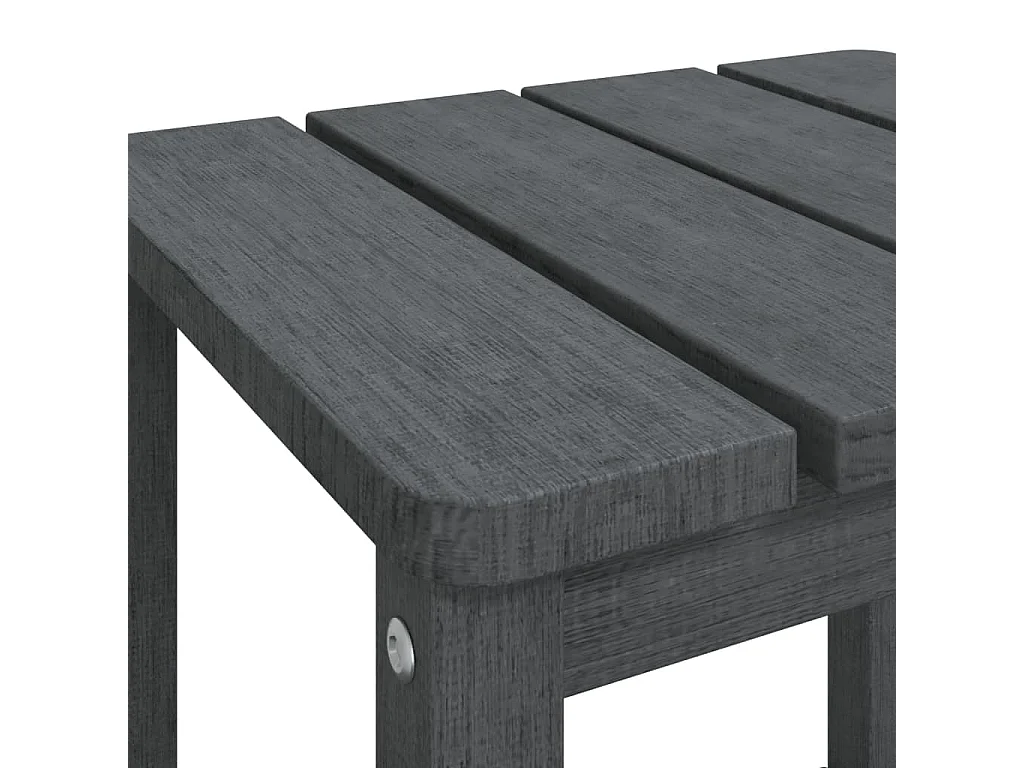 Table de jardin Adirondack Anthracite 38x38x46 PEHD