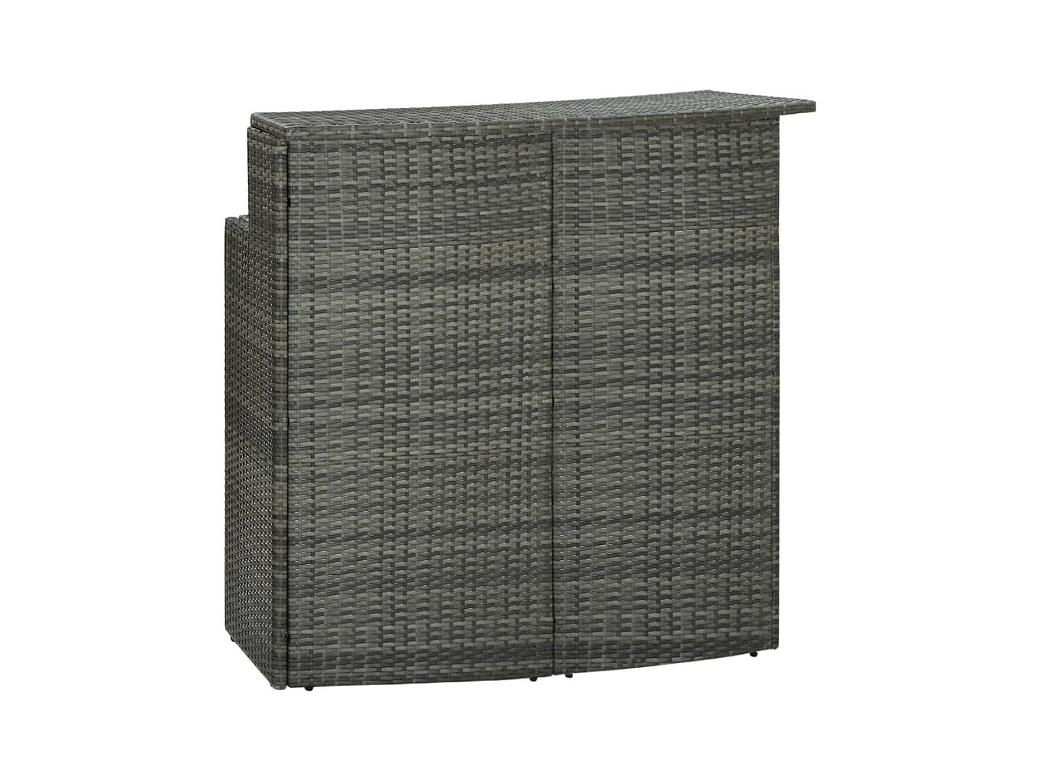 Table de bar de jardin Gris 120x55x110 Résine tressée
