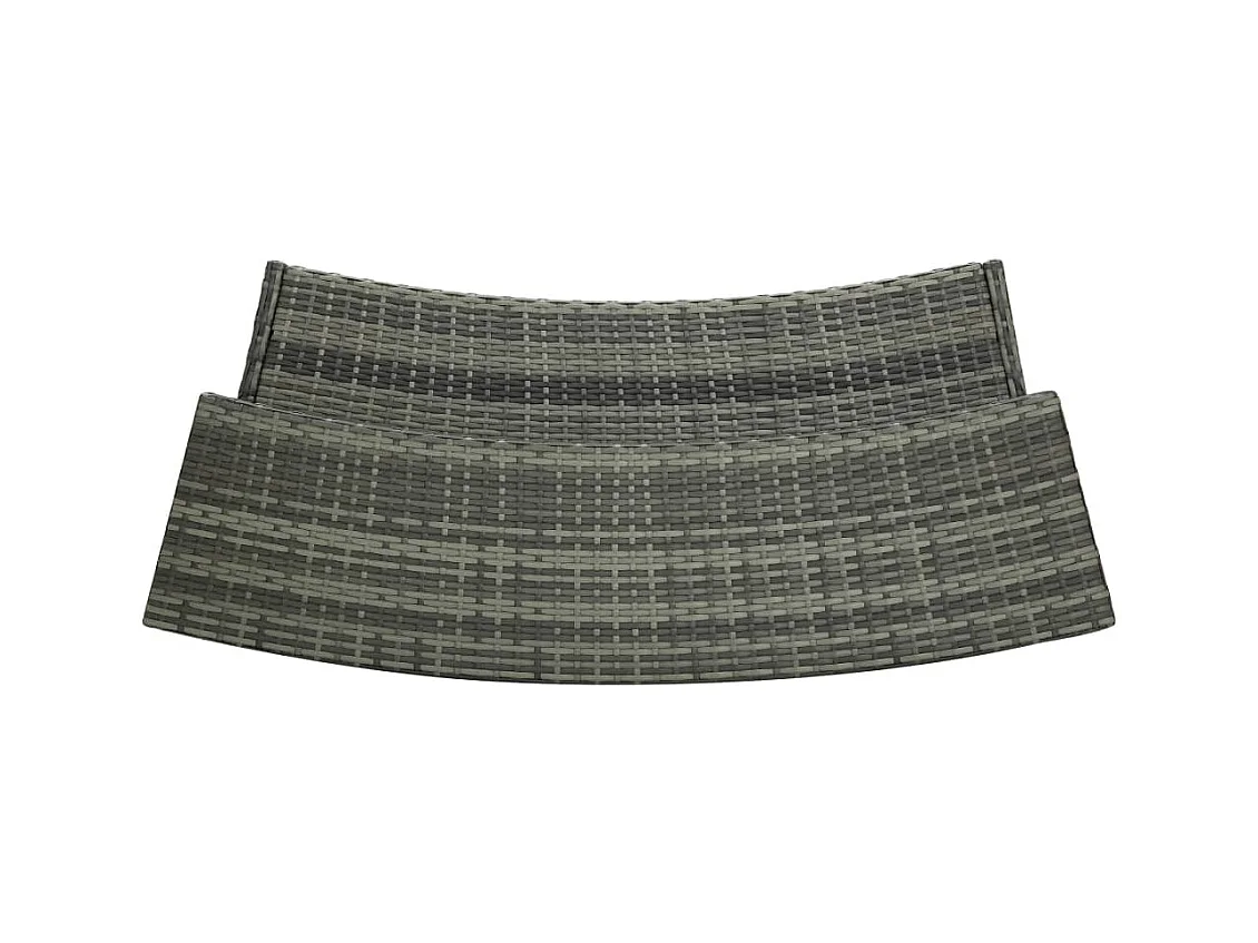 Table de bar de jardin Gris 120x55x110 Résine tressée