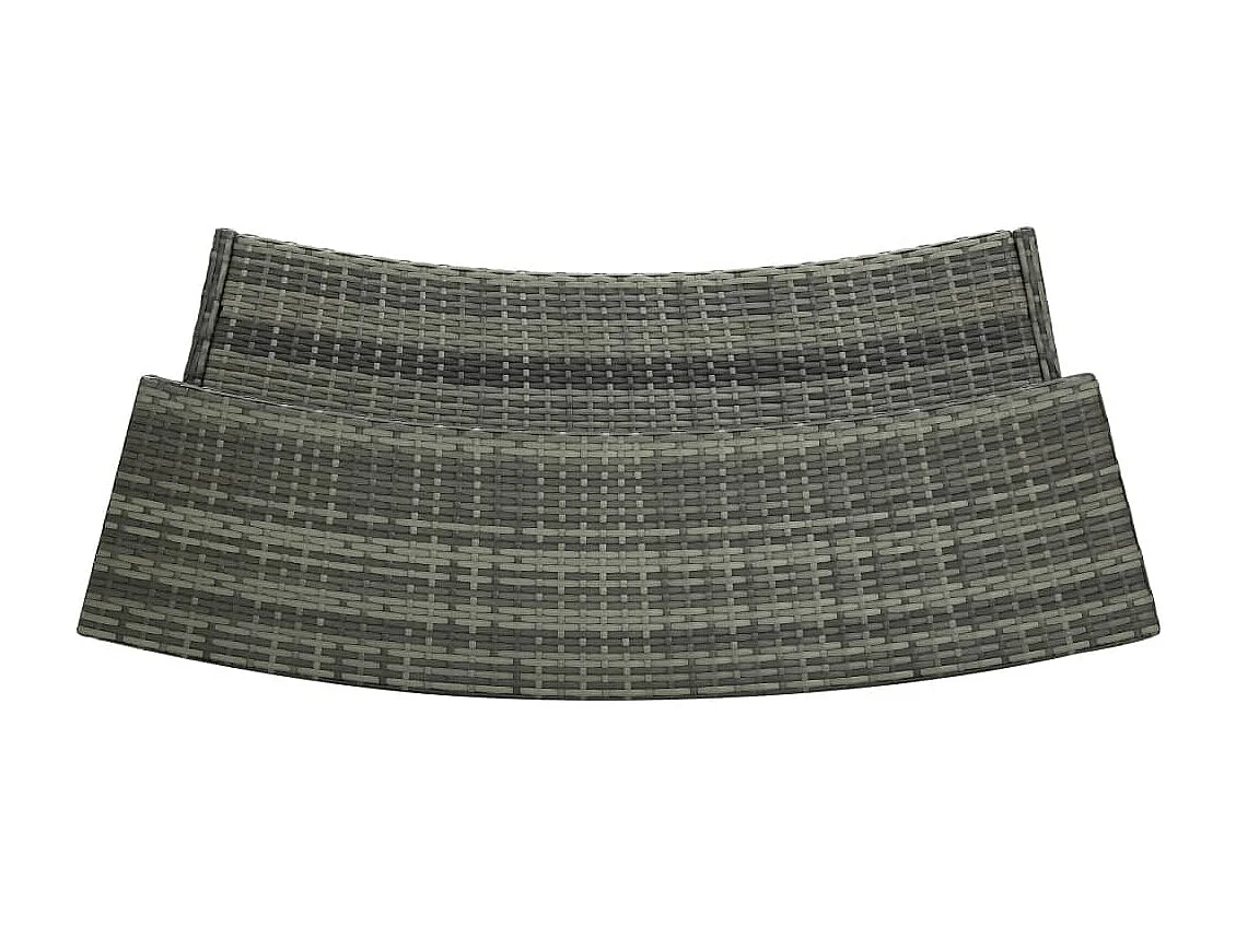 Table de bar de jardin Gris 120x55x110 Résine tressée