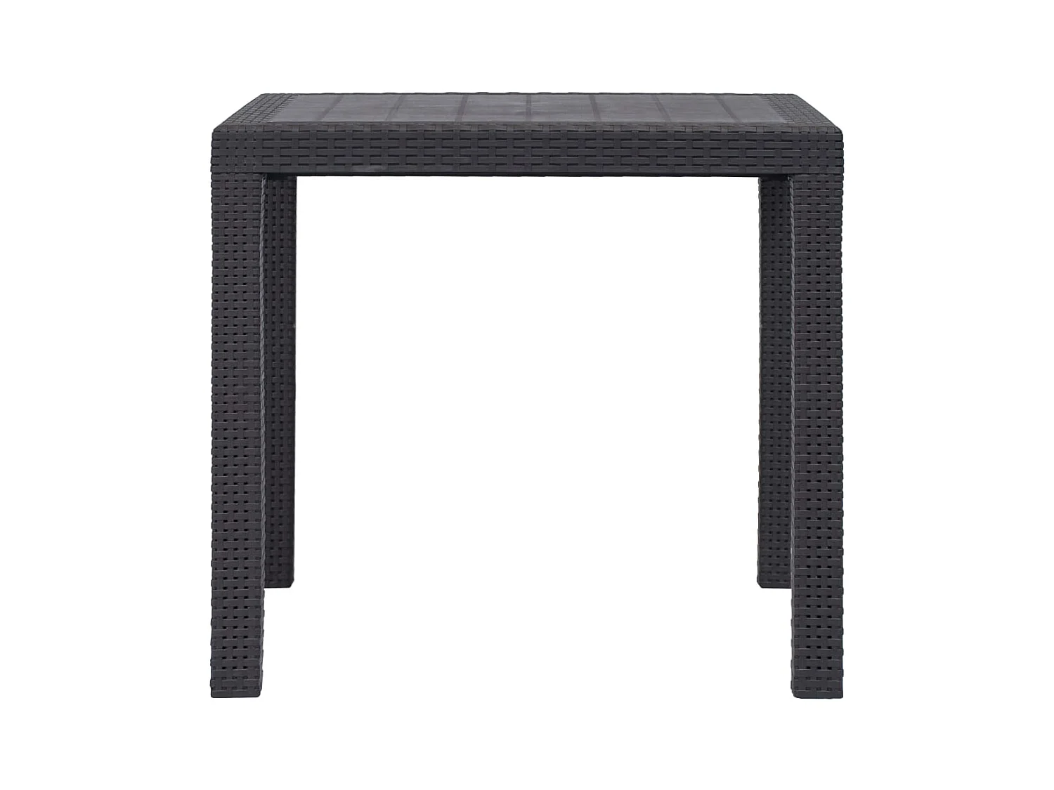 Table de jardin Marron 79x79x72 Plastique Aspect de rotin