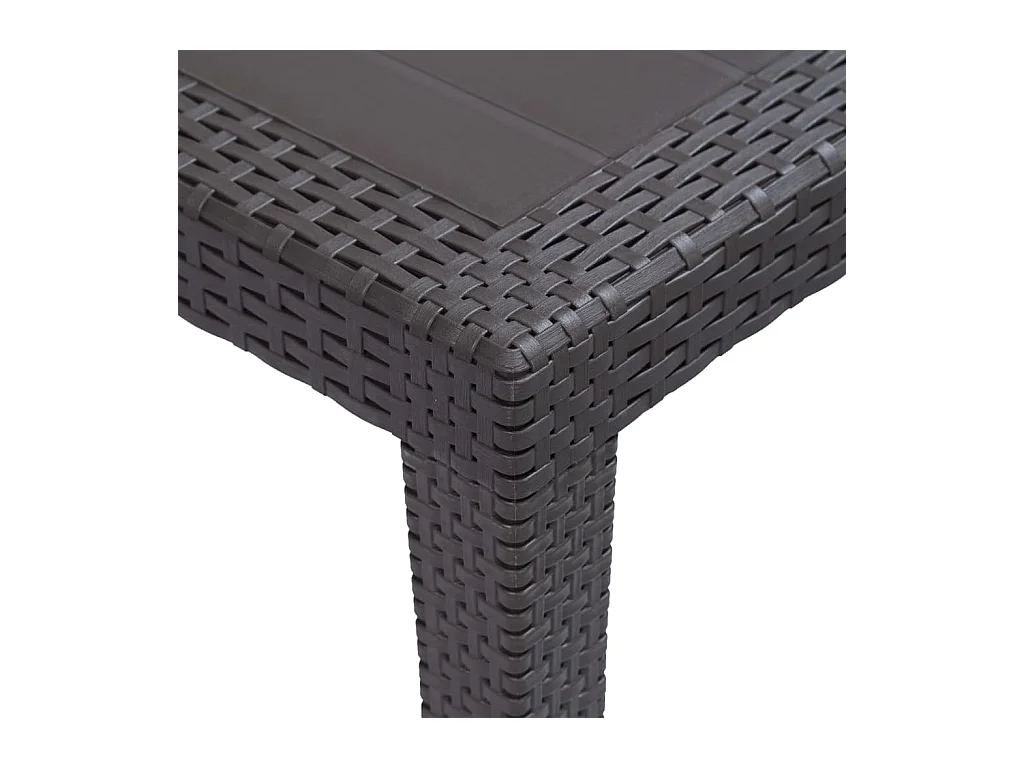 Table de jardin Marron 79x79x72 Plastique Aspect de rotin