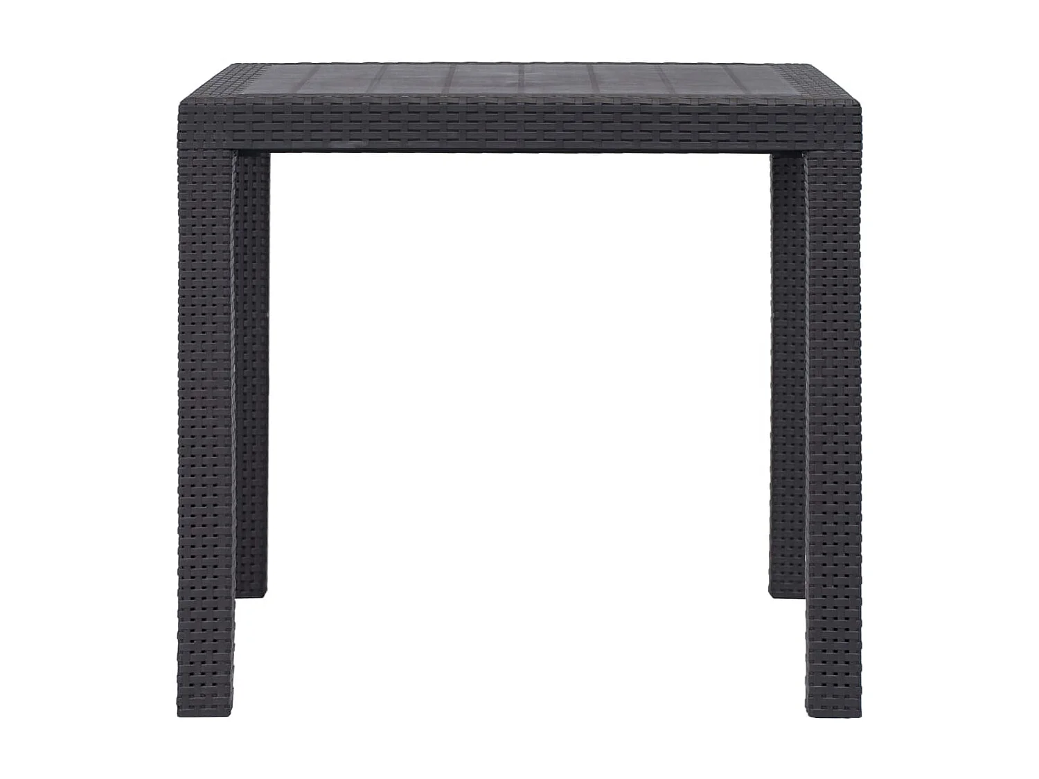 Table de jardin Marron 79x79x72 Plastique Aspect de rotin