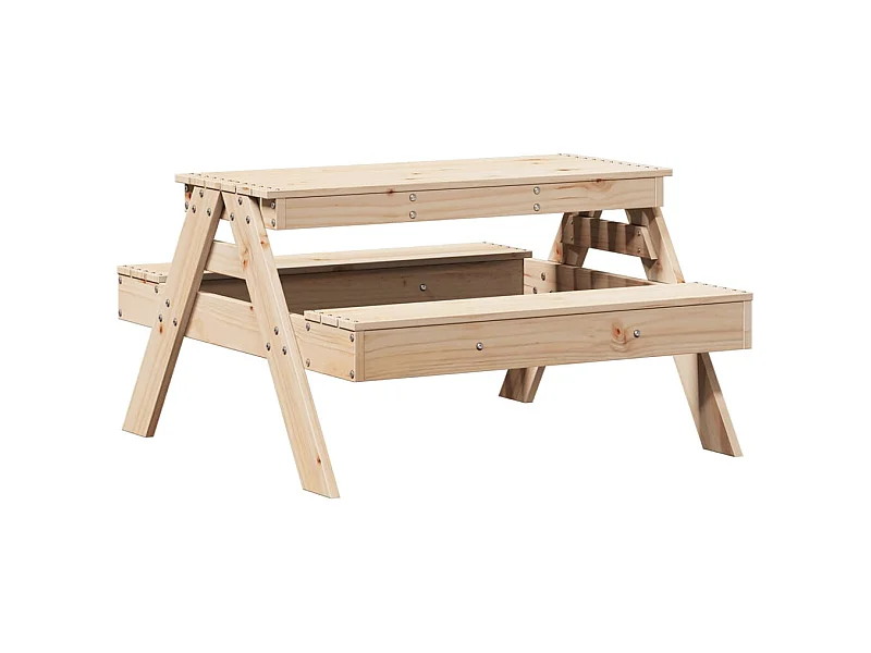 Table de pique-nique pour enfants 88x97x52 bois massif de pin